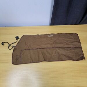 Vintage Fincher Jewelry Co Tarnishproof Silver Cloth Roll Pouch Brown